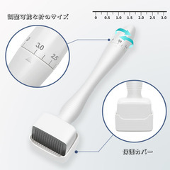 💆【新品未使用】ZIREE マイクロニードルスタンプ 140ニードル 針長3mm調整 美肌 頭皮ケア 薄毛対策 毛穴ケア フェイスケア スキンケア スカルプケア 男女兼用の画像