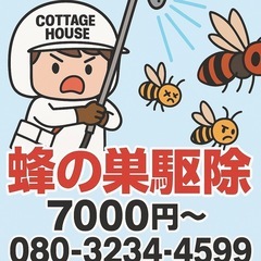 🐝ハチの巣駆除やってます｜ 7000円〜総額で8000円内…