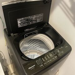 【ハイセンス 5．5kg全自動洗濯機】マットブラック HW-G55E7KKの画像