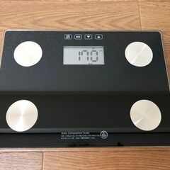 体重体組成計HB-KG11M2-Kブラック 08-3912美品 オーム電機 Body Composition Scale 体重計・体脂肪率・BMI指数・基礎代謝・前回差の画像