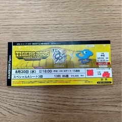 特別席 必見】阪神対中日 8/20 18時京セラD 内野前方チケットの画像