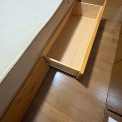 先約あり【解体してお渡し】収納あり！ニトリ シングルベッドの画像