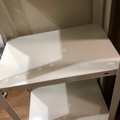 3段スチールラックホワイトの画像