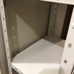 3段スチールラックホワイトの画像