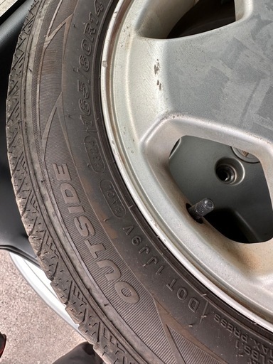 アルミ　ホイールタイヤセット　サイズ165/60R14 タイヤ年式　2024年
