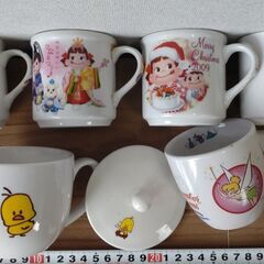 ☆　不二家　マグカップ　プリンカップ　ミッキーマウス　ペコちゃん　FUJIYA　チキンラーメン　☆の画像