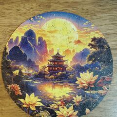 ウッドピースパスル　*湖畔の塔*の画像