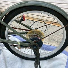 折りたたみ自転車★グリーン★20インチの画像