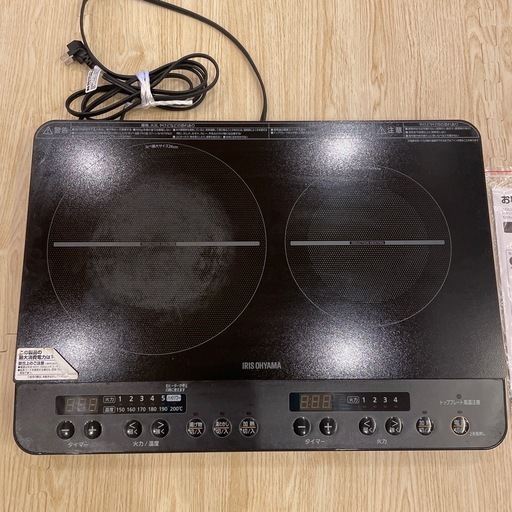 アイリスオーヤマ　IH2口コンロ　2022年式