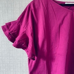 a.v.v standard Sサイズ マゼンタ Vネック Tシャツの画像