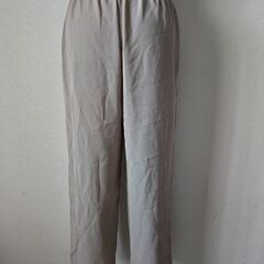 ほうじ茶色 ウエストゴムパンツ LL スラックス ボトムス ゆったりズボンの画像