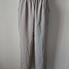 ほうじ茶色 ウエストゴムパンツ LL スラックス ボトムス ゆったりズボンの画像