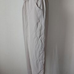 ほうじ茶色 ウエストゴムパンツ LL スラックス ボトムス ゆったりズボンの画像