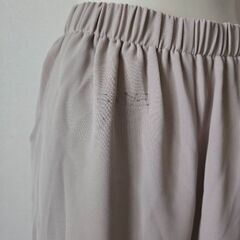 ほうじ茶色 ウエストゴムパンツ LL スラックス ボトムス ゆったりズボンの画像