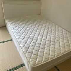 ダブルベット美品！マットレス新品！の画像