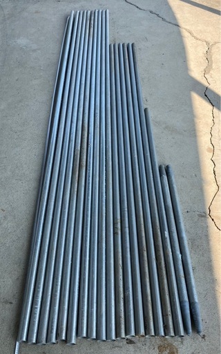 足場用 鉄パイプ＆鉄杭 19本まとめ売り