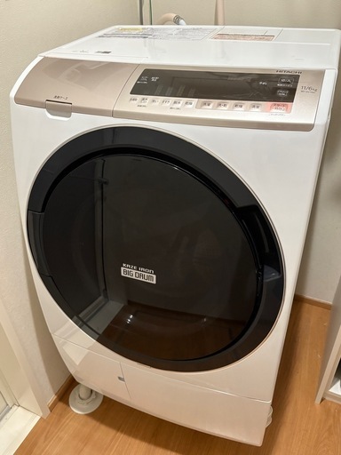 ドラム式洗濯機　HITACHI BD-SX110FL 2021年 仕様：洗濯乾燥機 ビッグドラム BD-SX110F ： 洗濯機・衣類乾燥