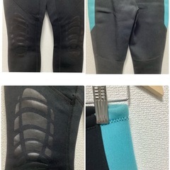 《未使用品》ウエットスーツ1.5mm ロングパンツ 黒と水色の画像