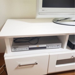テレビボード ホワイトキャスター付き の画像