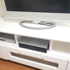 テレビボード ホワイトキャスター付き の画像