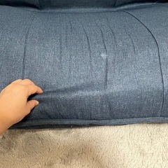 【無料】2人掛けソファ（ブルー）引き取り限定の画像