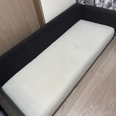 Francfranc 3人掛けソファー スムーク ローソファ 3S ブラック（W1800）布張り の画像
