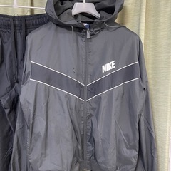 NIKE Lサイズ パーカーセットアップ上下 Y2Kブラックオリーブ グレーの画像