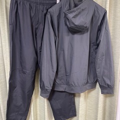 NIKE Lサイズ パーカーセットアップ上下 Y2Kブラックオリーブ グレーの画像