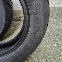 アクシスZ　純正タイヤ　前後２本　中古　100/90-10の画像