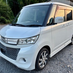 パレットSW⭐︎ターボ⭐︎車検2年付き⭐︎両側パワースライド⭐︎プッシュスタート⭐︎ナビ⭐︎バックカメラ⭐︎ETC⭐︎純正アルミ⭐︎車内綺麗⭐︎パールホワイト⭐︎の画像