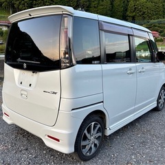 パレットSW⭐︎ターボ⭐︎車検2年付き⭐︎両側パワースライド⭐︎プッシュスタート⭐︎ナビ⭐︎バックカメラ⭐︎ETC⭐︎純正アルミ⭐︎車内綺麗⭐︎パールホワイト⭐︎の画像