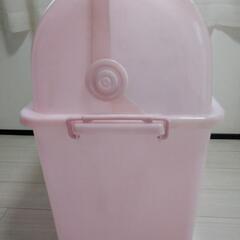当時物 ハローキティフード付 衣装ケース 収納 BOX レトロ HELLO Kitty ピンク サンリオ レトロ sanrio グッズ インテリアの画像