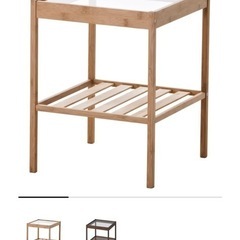 IKEA NESNA（ネスナ）ベッドサイドテーブル ホワイトステインバンブーの画像