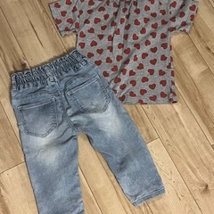 コーデ組み✨セットアップ✨ハート柄Tシャツ✨ハイウエストスキニー✨の画像