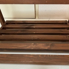 差し上げます⭐️木製ハンガーラック中古品⭐️引き取り限定の画像