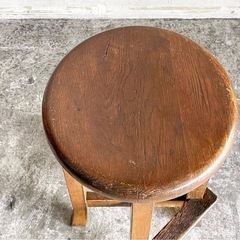 ジャパンビンテージ Japan vintage 木製 スツール H60cmの画像
