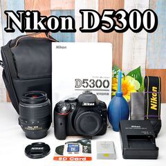 【全国送料無料】 Nikon D5300✨ カメラケース付き✨ ショット数少なめ!! 高画質 高速連写 レンズセット ズームセット✨ 届いたらすぐに使えます✨ ニコンの画像