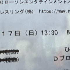 新日本プロレス観戦チケットの画像