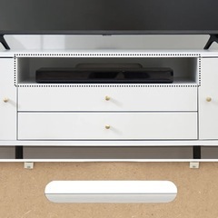 LOWYA ホワイトとゴールドがおしゃれなテレビ台[幅140] の画像