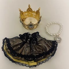Labubu ラブブ 着せ替え服 女王風コーデセット 王冠・パール付キの画像