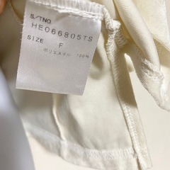 【HEATHER】　アイボリー　フリル袖　トップス　白　ホワイト　ヘザー　フリーの画像