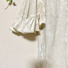 【HEATHER】　アイボリー　フリル袖　トップス　白　ホワイト　ヘザー　フリーの画像
