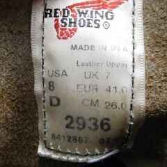 RED WING レッドウィング ラインマン 2936 アメリカ製 size:UK7 26.0cmの画像