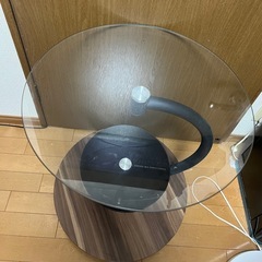 ガラス　サイドテーブルの画像