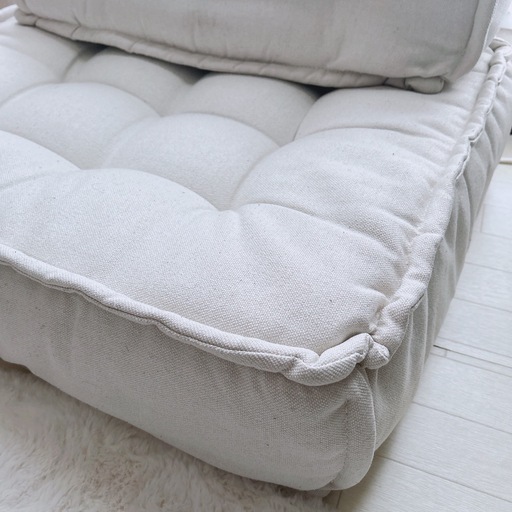 美品】ette フロアソファ アイボリー