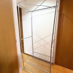 IKEA BREIM ワードローブ ハンガーラック 収納 ホワイト スチールラックの画像