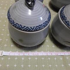 茶器　緑色ふた付きの画像