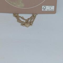 (新品)yumi ハートレイヤーブレスレット[淡金]の画像