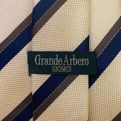 【美品】Grande Arbero シルク100％ ストライプネクタイ 日本製の画像