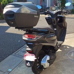 【美品車】スズキ バーグマンストリート125EX ブラック トップケース付きの画像